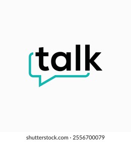 talk logo design, rectangle Sound bubbles graphic vector template