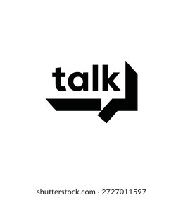 Diseño del logotipo de la charla, Plantilla gráfica del Vector de las burbujas de sonido del rectángulo