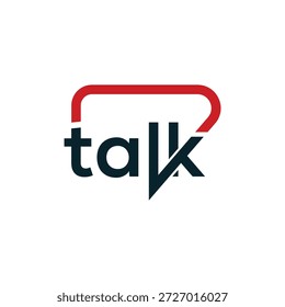 Talk logo design, rectangle sound bubbles graphic vector icon template
