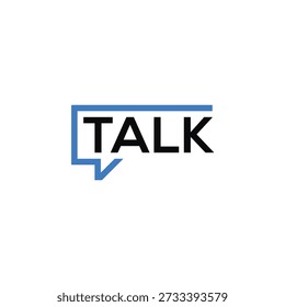 Diseño del logotipo de la charla, Plantilla gráfica del Vector de las burbujas del sonido del rectángulo