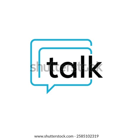 talk logo design, rectangle sound bubbles graphic icon vector template