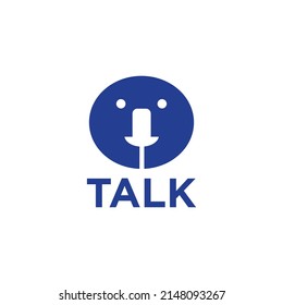 Diseño de logotipo de llamadas simple tecnología linda