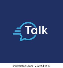 talk logo design, sound bubble graphic vector, circle round icon concept