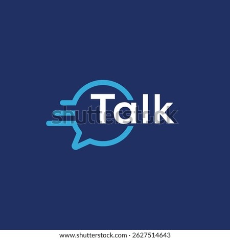 talk logo design, sound bubble graphic vector, circle round icon concept