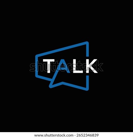 talk logo design, sound bubble line graphic icon vector  
