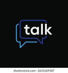 talk logo design vector template
