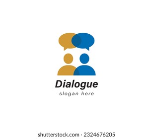 Talk logo dialogue modern sign template