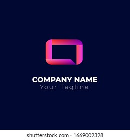Talk Logo Gradient Design Illustration
