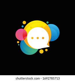 talk logo icon vector isolated