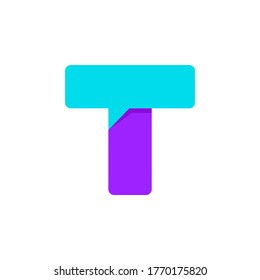 TALK logo ideas/inspirations. A simple yet modern and iconic logo design combining letter T with chat bubble. 