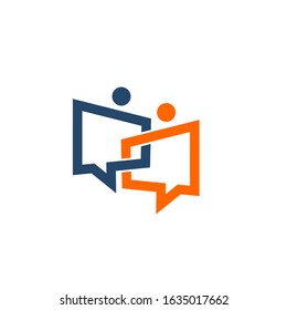 talk logo modern sign template