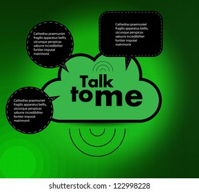 Talk me concept speech bubbles
