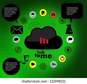 Talk me concept speech bubbles