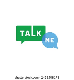 Talk me concept speech bubbles vector illustration, chat icon