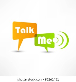 Talk me concept speech bubbles