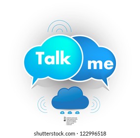 Talk me concept. Vector