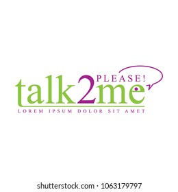 Talk to me please private consultant logo template