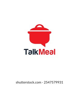 Talk Meal Logo Simple Design