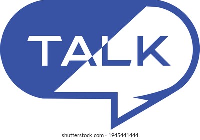 Talk media, chat symbol, simple vector logo