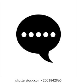 Talk-Nachricht Blase Symbol Silhouette Vektorgrafik-Design auf weißem Hintergrund.