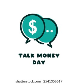 Talk Money Day. White background. Eps 10.