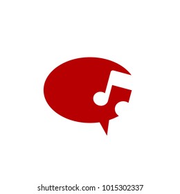 talk music icon key note theme logo template vector