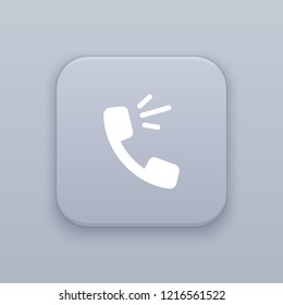 Talk on the phone button, best vector on a gray background
