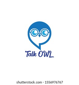 talk owl with balloon and owl illustration