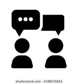 Talk people icon vector. Man with speech bubble illustration symbol. Talk chat business logo.