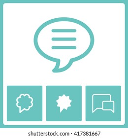 Talk pictogram. Web vector graphic. Design collection.
