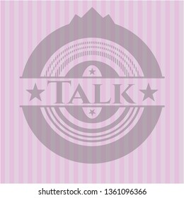 Talk pink emblem. Retro