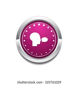 Talk Pink Vector Button Icon