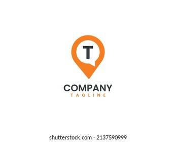 plantilla de diseño de logotipo de punto de charla, diseño de logotipo de chat de ubicación