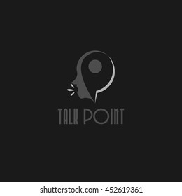Talk Point Logo Design template. Vector Illustration