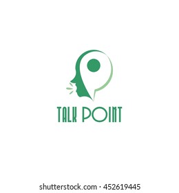 Talk Point Logo Design template. Vector Illustration