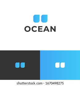 Talk quote logo design concept. Chat logomark illustration. Can representing media, forum, social, agency.