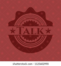 Talk red emblem. Retro