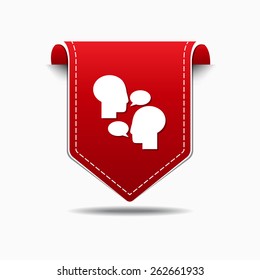 Talk Red Vector Icon Design