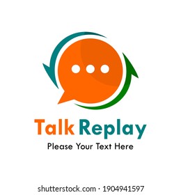 Talk Replay Logo Template Illustration