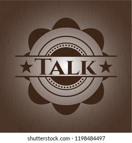 Talk retro wooden emblem