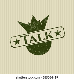 Talk rubber seal with grunge texture