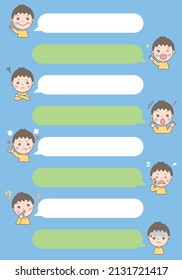 Talk screen dialogue frame (boy)