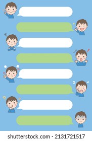 Talk screen dialogue frame (boy)