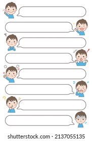 Talk screen dialogue frame (boy)