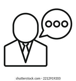 Talk service icon outline vector. Contact call. Page mail