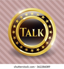 Talk glänzender Button