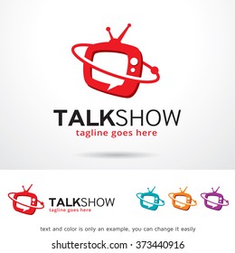 Talk Show Logo Design Template 