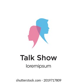 Diseño de logotipo o de plantilla de símbolos de Talk Show