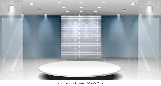 Talk Show Studio Interior With Modern Wide Space Room