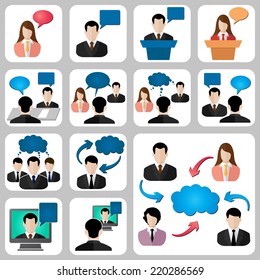 Talk social icon user blak on white background